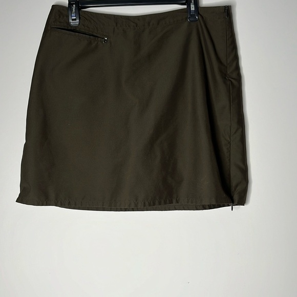 PATAGONIA Duway Women Brownish Green Skort Skirt Pull On Size 12 - Picture 1 of 9